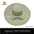 custom 2015 new designs women Bow ribbon straw sun hat